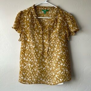 NWOT Sheer Floral Top